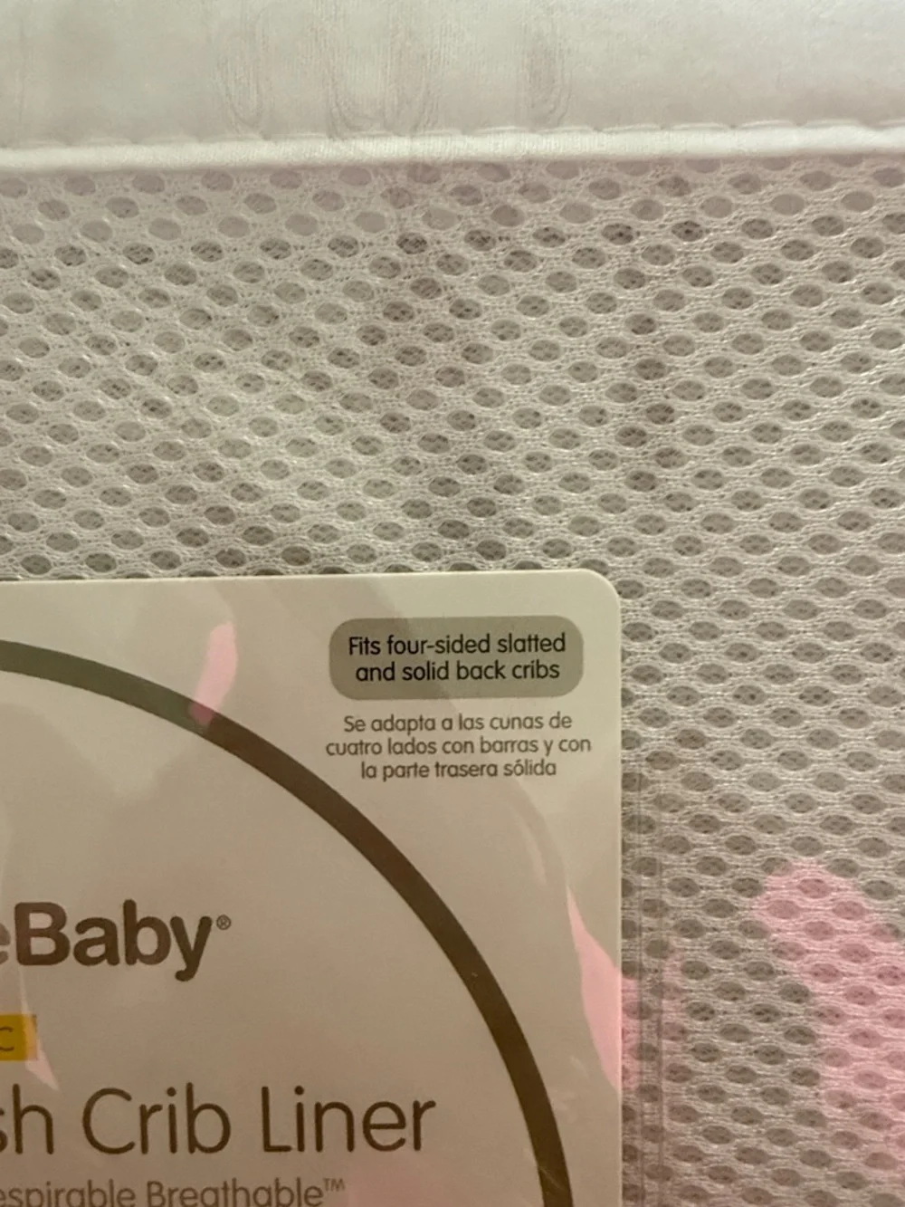 BreathableBaby White Mesh Crib Liner - Soft Breathable Protection